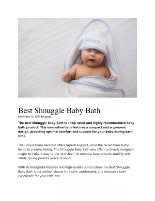 Best Shnuggle Baby Bath