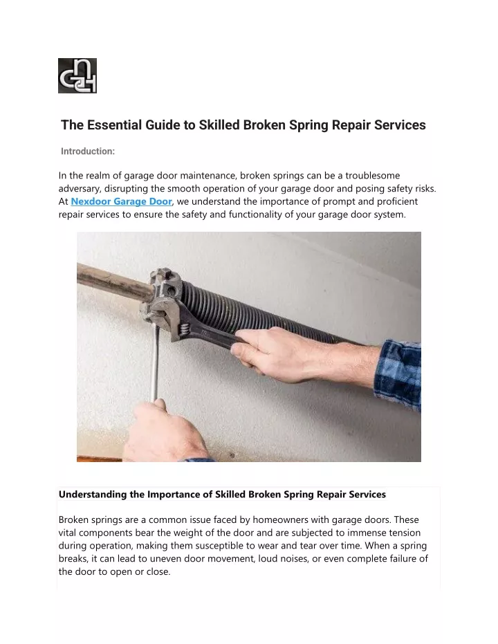 the essential guide to skilled broken spring