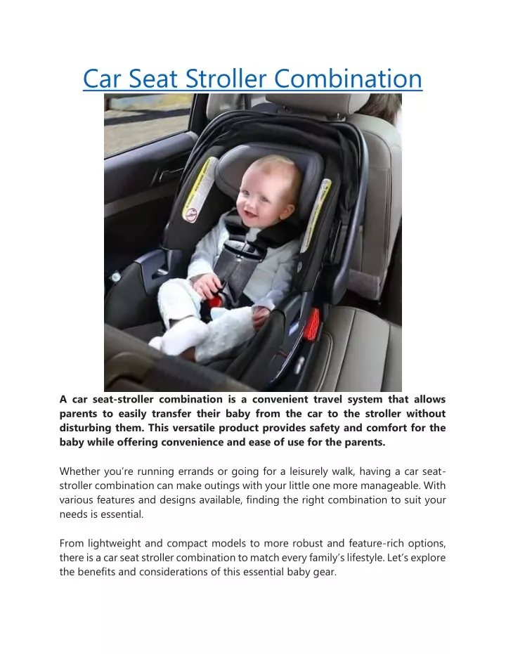 car seat stroller combination