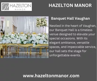 Halls in Vaughan: Discover Your Perfect Venue