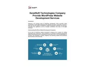XenelSoft Technologies Company Provide WordPress Website Development Services_00001