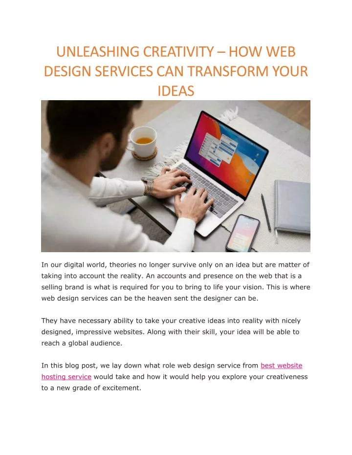 unleashing creativity how web design services