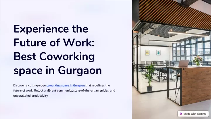experience the future of work best coworking
