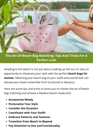 the art of beach bag matching tips and tricks