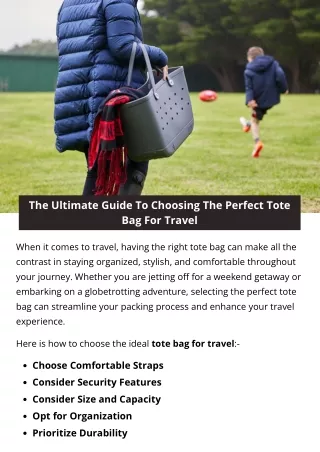 the ultimate guide to choosing the perfect tote