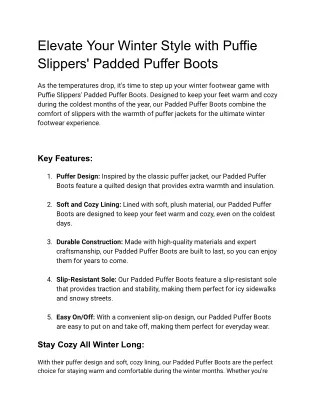 padded puffer boots