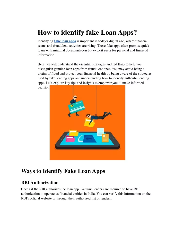 how to identify fake loan apps identifying fake