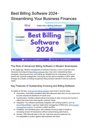 Best Billing Software 2024