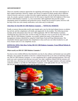 DR OZ CBD Diabetes Gummies 11