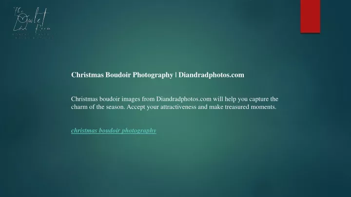 christmas boudoir photography diandradphotos