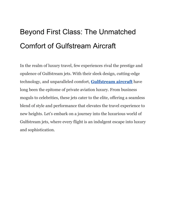 beyond first class the unmatched