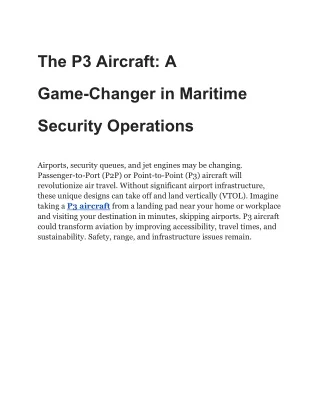 The P3 Aircraft_ A Game-Changer in Maritime Security Operations
