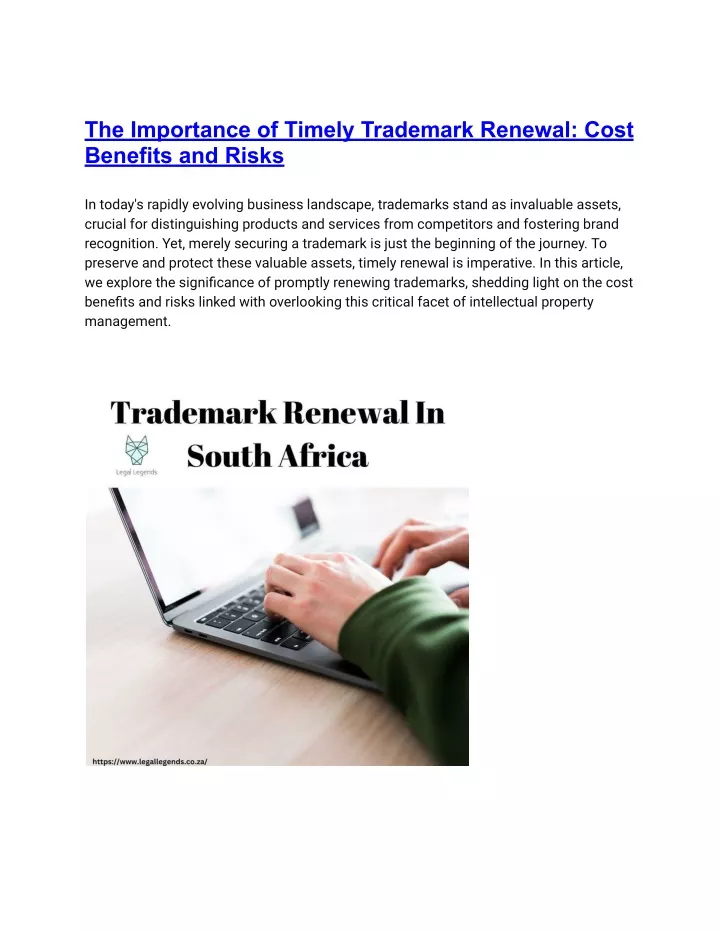 the importance of timely trademark renewal cost