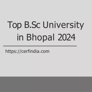 Top B.Sc University in Bhopal 2024 (1)