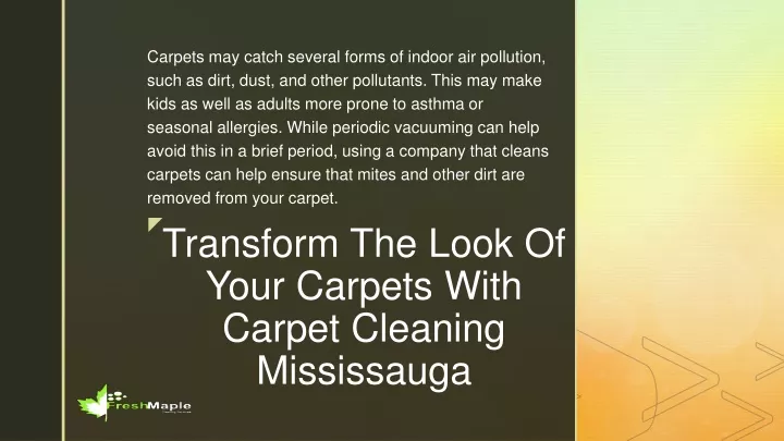 transform the look of your carpets with carpet cleaning mississauga