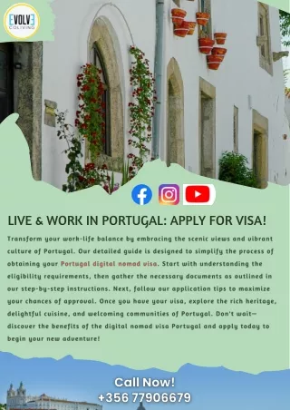 Live & Work in Portugal Apply for Visa!