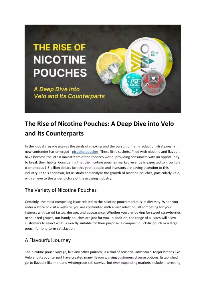 the rise of nicotine pouches a deep dive into