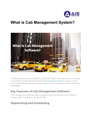 How to Choose the Right Cab Management System for Your Business