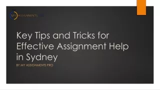 Key Tips and Tricks for Effective Assignment Help