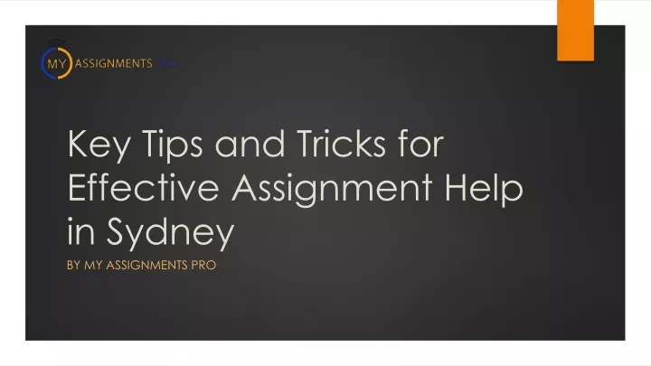 key tips and tricks for effective assignment help in sydney