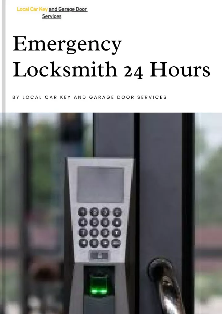 emergency locksmith 24 hours