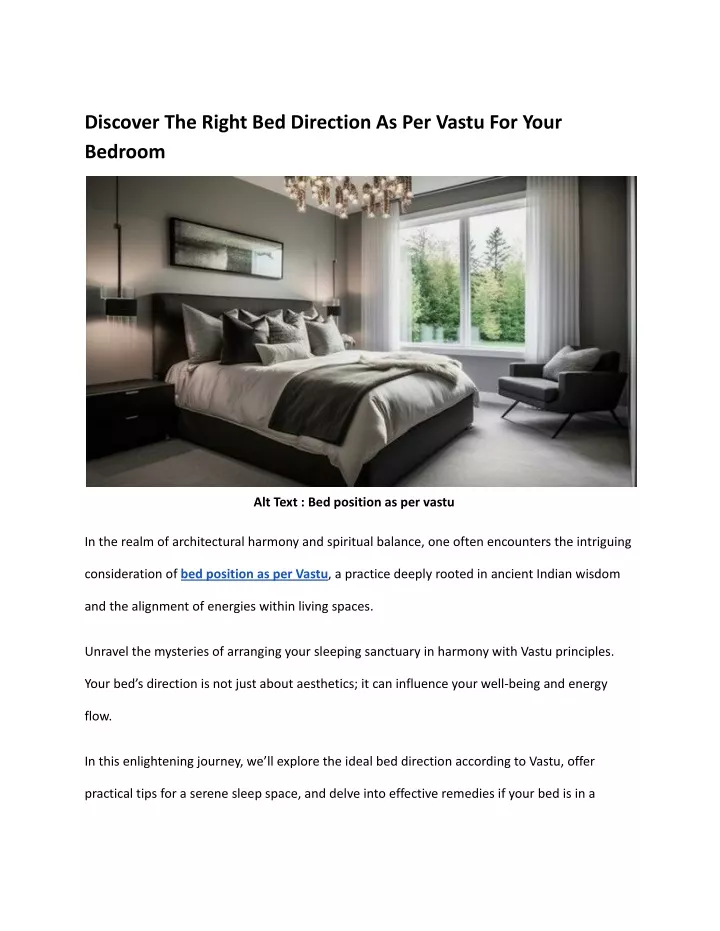 discover the right bed direction as per vastu