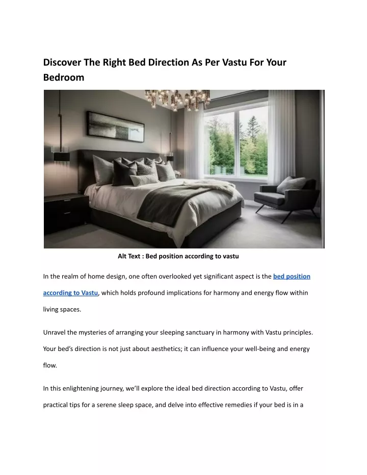 discover the right bed direction as per vastu