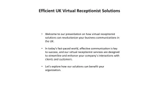 Efficient UK Virtual Receptionist Solutions Streamline Your Business Communications