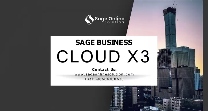 s a g e b u s i n e s s cloud x3