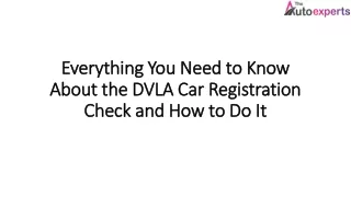 DVLA car registration check | Instant car history report | The Auto Experts