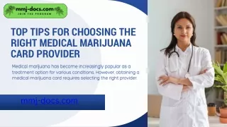 Top Tips for Choosing the Right Medical Marijuana Card Provider