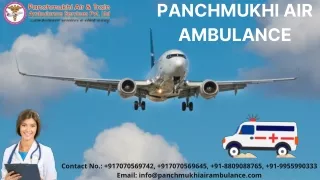 Hire Advanced Panchmukhi Air Ambulance Services in Kolkata and Guwahati with Medical Amenities