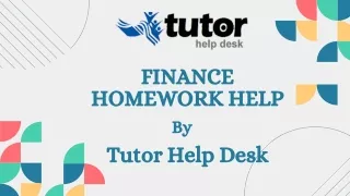 Why You Should Need Finance Homework Help