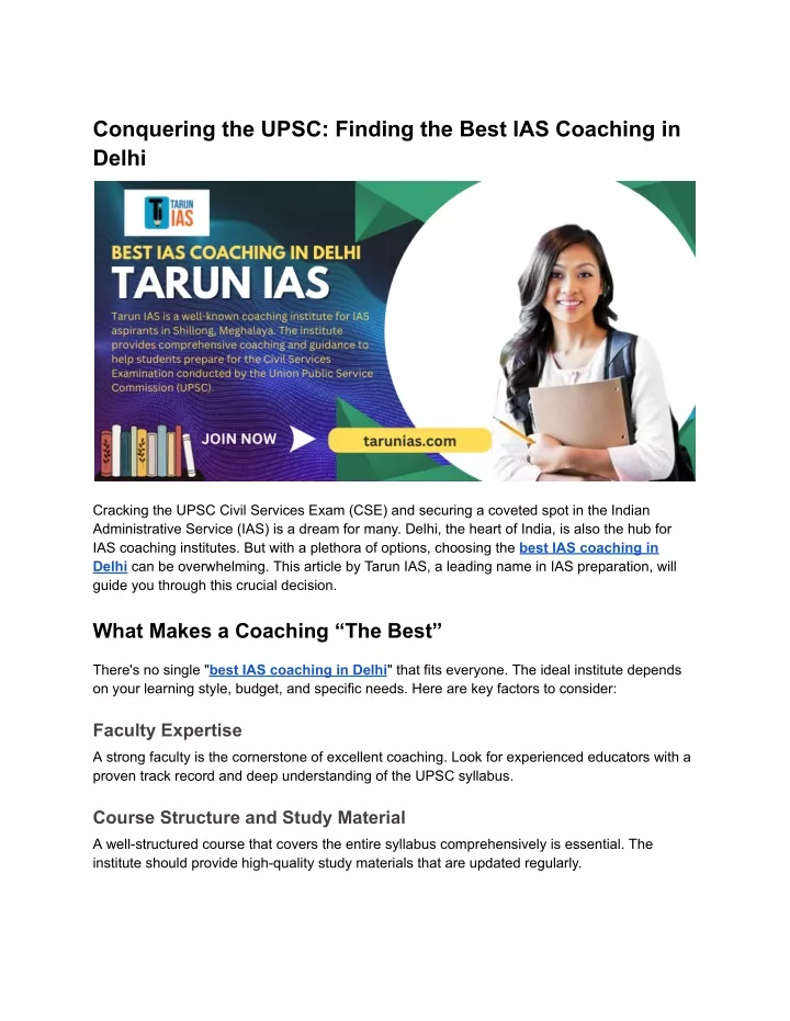 conquering the upsc finding the best ias coaching