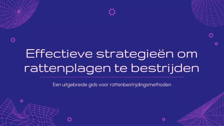 effectieve strategie n om rattenplagen te bestrijden