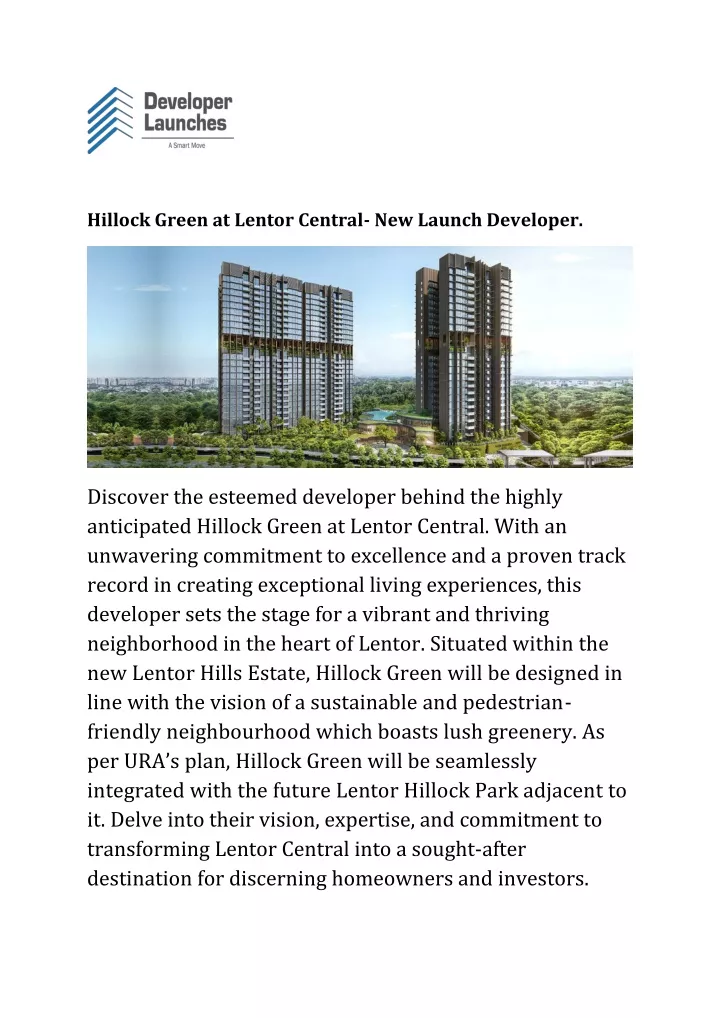 hillock green at lentor central new launch