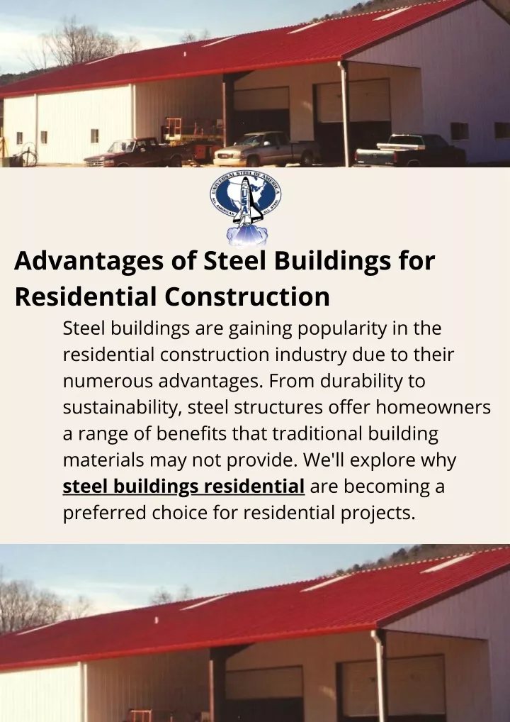 advantages of steel buildings for residential