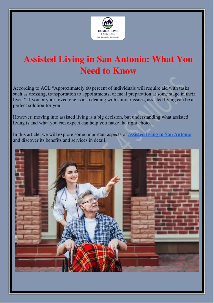 assisted living in san antonio what you need