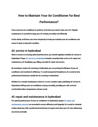 _How to Maintain Your Air Conditioner for Best Performance_