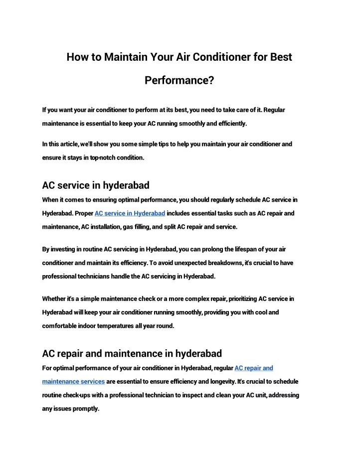 how to maintain your air conditioner for best