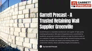 Local Retaining Wall Supplier & Reputable Retaining Wall Manufacturer