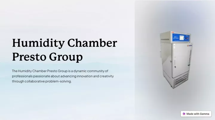 humidity chamber presto group