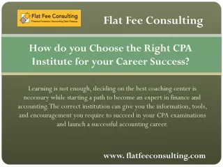 Continuing professional education for CPAs - Flat Fee Consulting