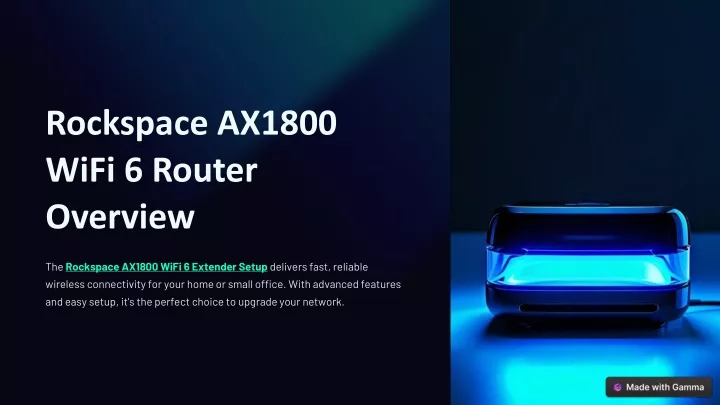 rockspace ax1800 wifi 6 router overview