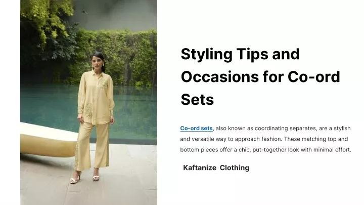 styling tips and occasions for co ord sets