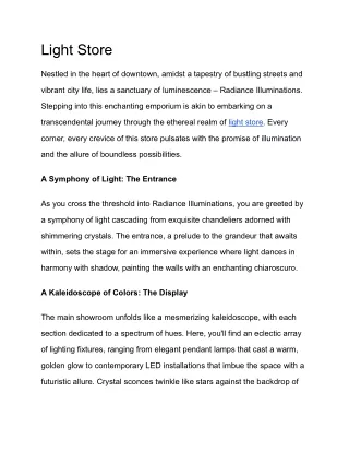 light store