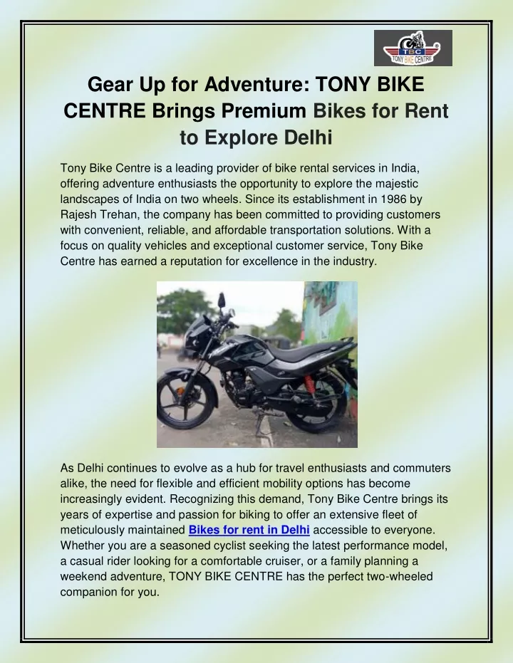 gear up for adventure tony bike centre brings
