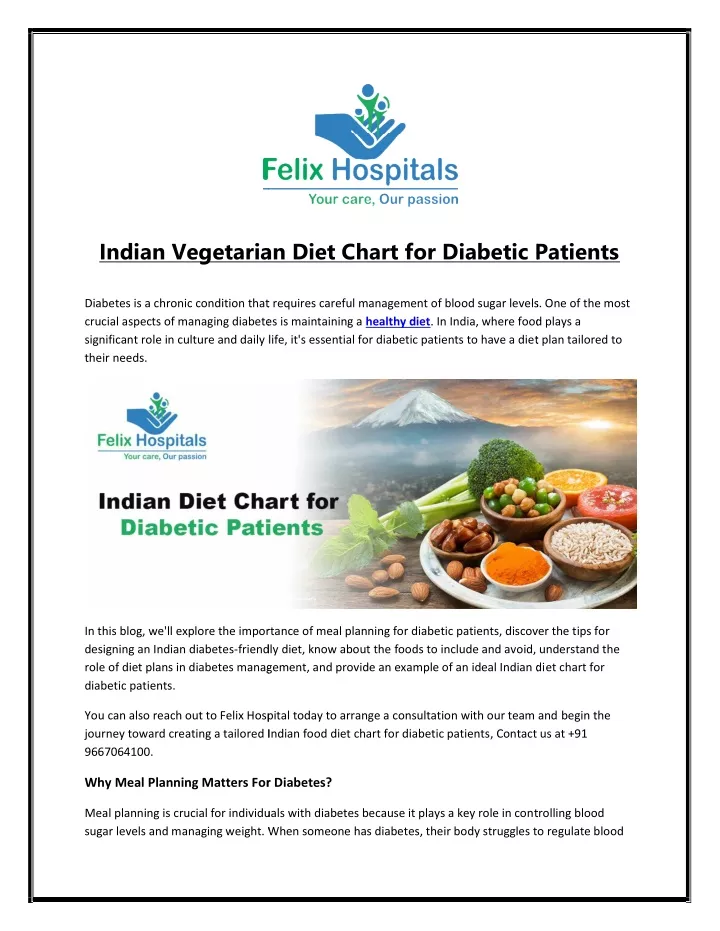 indian vegetarian diet chart for diabetic