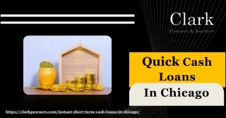 Get Instant Cash with Quick Loans in Chicago at Clark Pawners & Jewelers