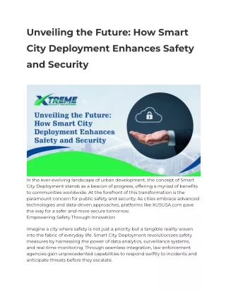 Unveiling the Future_ How Smart City Deployment Enhances Safety and Security